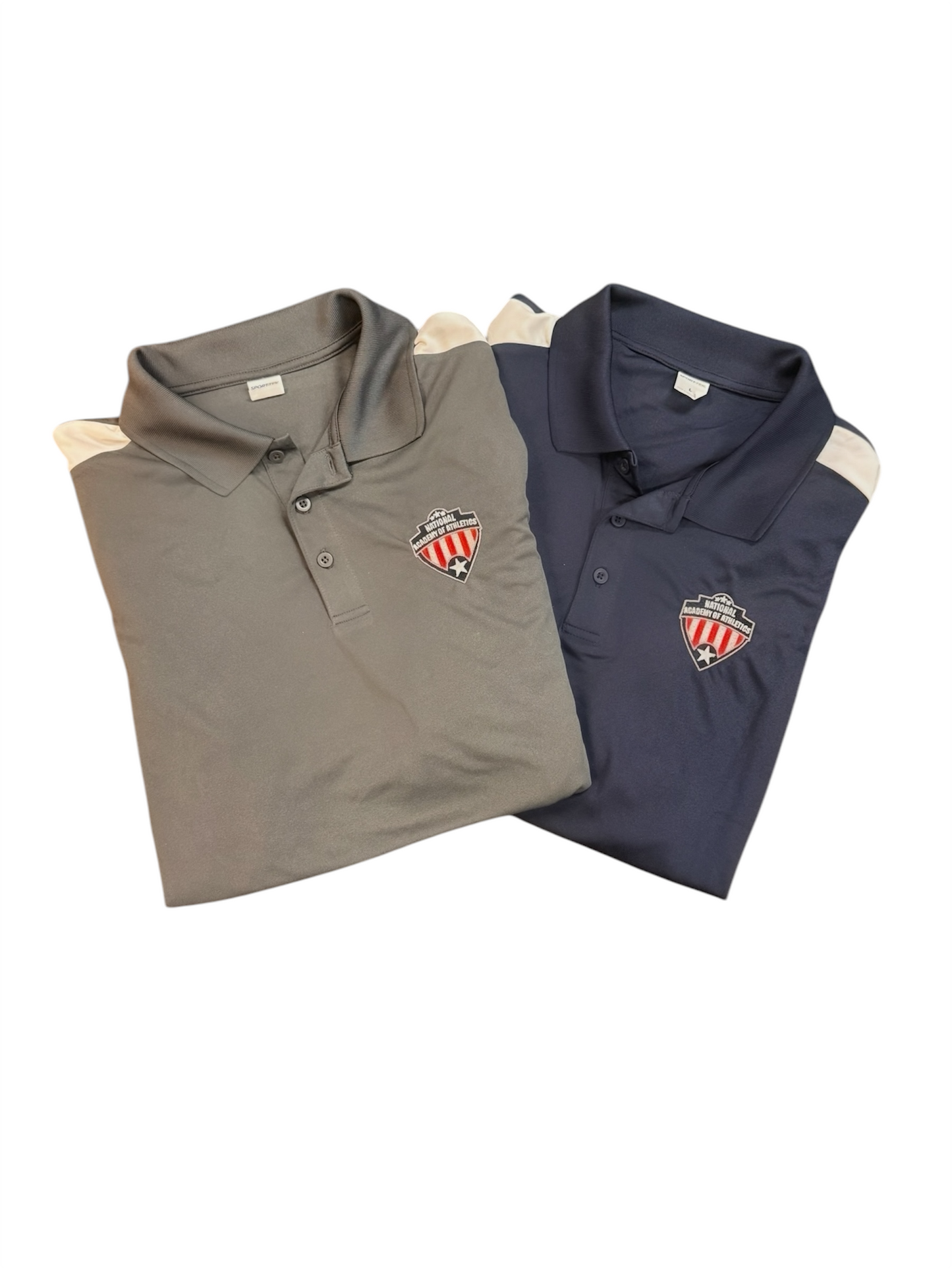 Short Sleeved Two-Toned Moisture Wicking Polo
