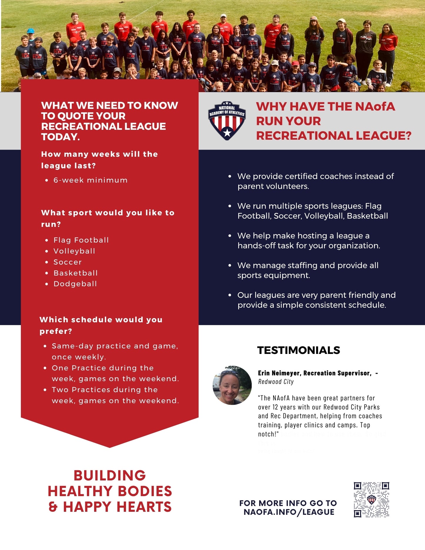Recreation League Sales Flyers (Stack of 50)